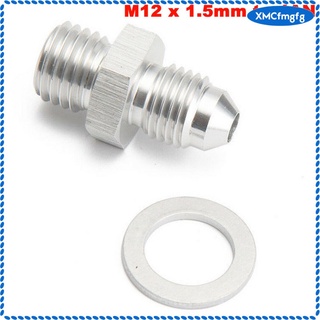 Silver Oil Feed Adapter M12x1.5 to AN-4 with 1.5mm Restrictor for SAAB TD04L (9)