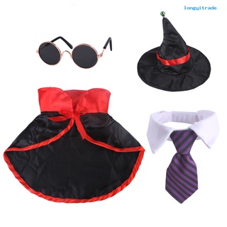 🅛🅞 Disfraz decorativo Cosplay Prop tela perro gafas corbata gorra babero para fiesta (8)