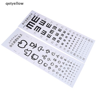 qetyellow - gráfico de ojos impermeable para pared, prueba de cahrt, gráfico de pruebas visuales para hospital cl