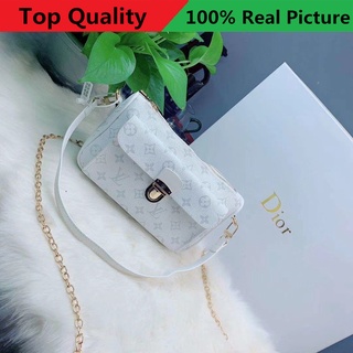 LV Louis Vuitton Simple Fashion Cosmetic Bag Women's Flap Mobile Phone Bag Female Messenger Bag PU Leather Shoulder Bag