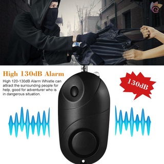 Nt alarma Personal 120-130dB sonido seguro emergencia de autodefensa alarma llavero linterna LED para mujeres niñas niños ancianos explorador, negro, 1 paquete