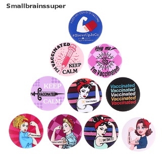 Smallbrainssuper I GOT VACCINATED Brooch Pin Sweater Commemorate Brooch Clothing Accessories SBS