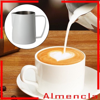 [ALMENCLA] Jarra de acero inoxidable Espresso leche espumosa arte al vapor jarra espumosa jarra de leche jarra de café al vapor jarra