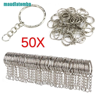 50 piezas anillo de plata pulido Para llavero de 25 mm (1)