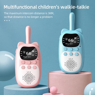 niños walkie talkie kitty diseño 2pcs de mano niños 3km radio transceptor cordón interphone juguete para niñas y niños regalo