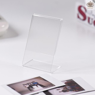 Coco* 3" marco de fotos acrílico en forma de L transparente Mini soporte para Fujifilm Instax Mini 8 8+ 70 7s 90 25 26 50s 9 SP-1 SP-