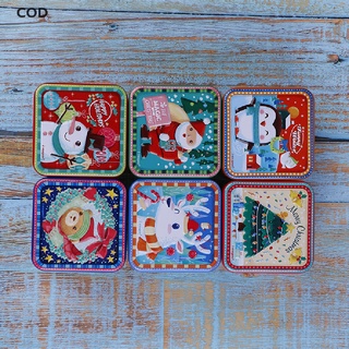 [COD] 1Pcs Christmas Mini Gift Package Tin Iron Box Candy Baking Cookies Biscuit Case HOT