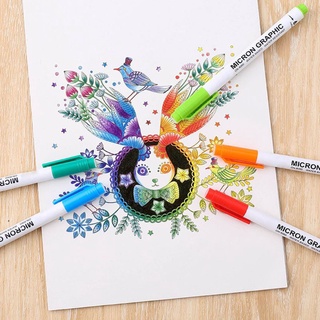 Boo 12 Fluorescent Colors Hook Liner Needle Sketch Marker Waterproof Drawing Pen for Sketching Writing Art Supplies (9)