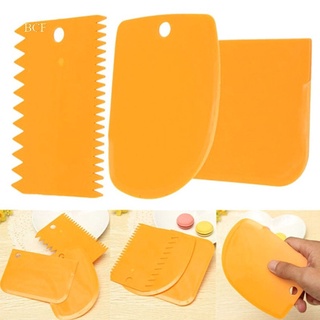 [bcf] 3 pzs/paquete de raspador de plástico para glaseado/Fondant/decoración de pasteles/utensilios para hornear pasteles