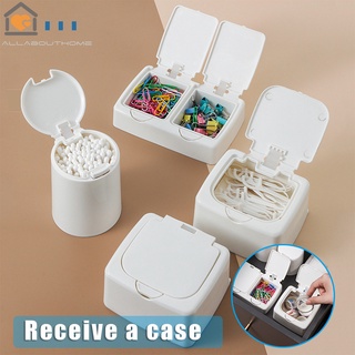 Botón emergente de escritorio de almacenamiento de la papelera multifunción a prueba de polvo clasificación puede arte y artesanía organizador para baño oficina (1)