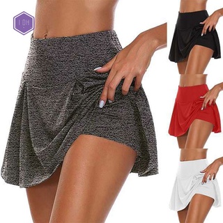 falda atlética plisada de tenis con pantalones cortos para correr skort verano