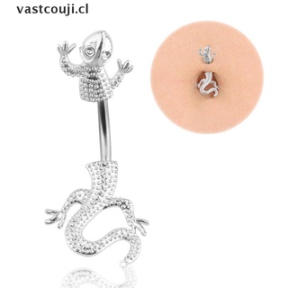 【vastcouji】 Stainless Steel Lizard Navel Belly Button Ring Bar Women Body Piercing Jewelry CL