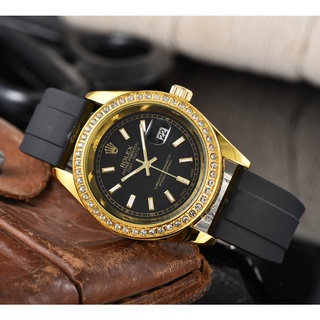 Diamond Ring Tape Log Rolex Fashion Luxury AAA Brand Business Watches Men's Quartz Waterproof Watch (1)