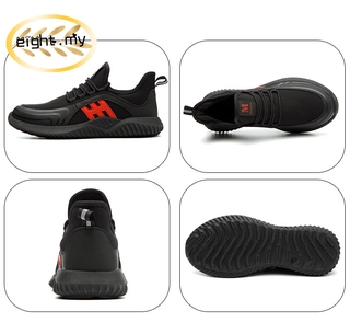ocho otoño de acero del dedo del pie zapatos de seguridad para los hombres a prueba de pinchazos de seguridad hombre transpirable antideslizante zapatillas industriales masculino (9)