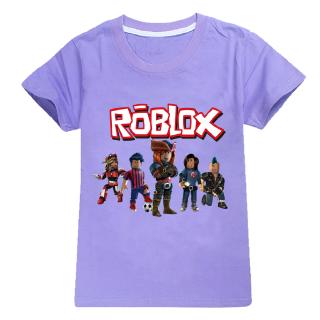 2020 100% algodón ROBLOX impresión de dibujos animados niños camisetas Tops niños manga corta T-shirt niñas verano nuevas camisetas