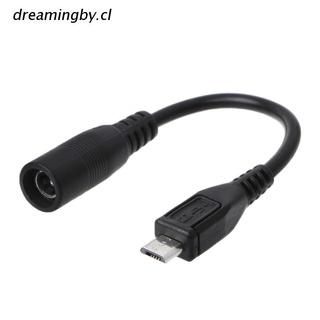 dreamingby.cl 5.5x2.1mm DC Power Plug Waterproof Jacket Female To Micro USB Male Adapter Cable