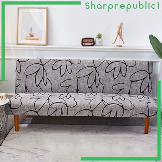 [shpre1] Funda de sofá cama sin brazo, funda protectora de futón elástico antideslizante, plegable elástica, escudo para sofá cama de 3 plazas plegable (1)