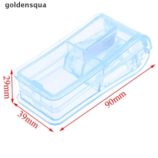 [goldensqua] cortador de pastillas seguro divisor medio compartimento de almacenamiento caja de medicina tablet titular [goldensqua] (2)