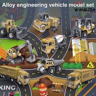 top 1set 1:64 ingeniería vehículo juguete larga vida útil llamativo aleación de transporte pesado aviones de juguete para adultos