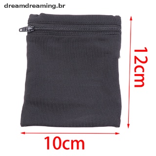 [dreamdreaming.br] Funda de muñeca negra de viaje portátil con cremallera, bolsa de cinturón de muñeca deportiva. (9)