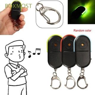 boxmost fashion led key finder smart llavero tracker anti-pérdida silbato localizador llavero al aire libre control de sonido/multicolor