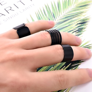 3 anillos de moda punk para mujer anel anillos negro stack liso sobre nudillo anillo banda midi dedo anillo conjunto
