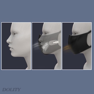 [DOLITY] Ventilador enfriador para máscara facial accesorios mascarilla ventilador descargas calor y niebla