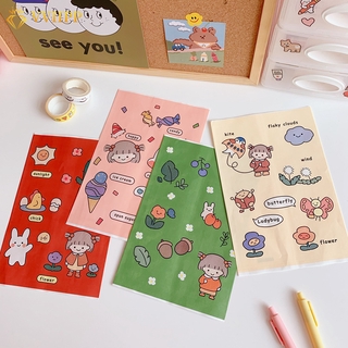 Tiktok bolsa de almacenamiento de papel de dibujos animados lindo oso niñas Mini bolsa de almacenamiento decoración