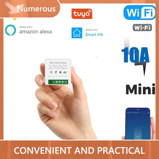 NUMEROUS_CL 10A MINI Wifi Smart Switch Temporizador Interruptor Inalámbrico Home Automatización Compatible Con Tuya Alexa Google