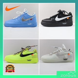 Premium Quality Off-White X Nike Air Force 1 Off White Volt MCA University Blue AF1 Sneaker Hypebeast Fashion Shoe