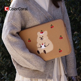colorcoral de dibujos animados bolsa para ipad 10.2 10.5 ins tablet caso lindo corea cherry koala cubierta protectora portátil ipad pro 9.7 11 13 pulgadas de almacenamiento (1)