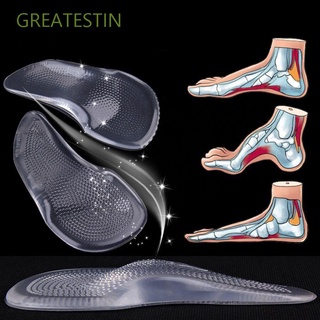 greatestin 3/4 medio nuevo cojín de gel de silicona para zapatos plantillas arco soporte deportivo almohadilla de tacón alto unisex ortopédico (1)