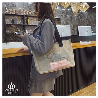 Bolsa de cosméticos de un hombro tothhellokittyde malla autorizada KoreainsPortable bolsa de cosméticos bolsa de lavado (3)