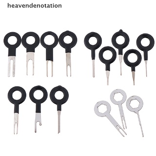 [heavendenotation] 21pcs herramienta de eliminación de terminales de alambre de coche conector de cableado herramienta extractora de pines