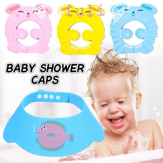 IULI1 Child Kids Baby Shower Caps Portable Wash Hair Shield Shampoo Hat Ear Protection Waterproof Adjustable Eye Protection Bath Visor