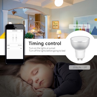 (24 Horas De Entrega) Tuya Zigbee 3.0 Gu10 lámpara Led Inteligente 5w Rgbcw control De Voz trabajo con Alexa Echo plus De Google home (5)