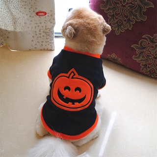 disfraz de halloween para perros, ropa para mascotas, paño grueso y suave, diseño de calabaza, ropa para perros