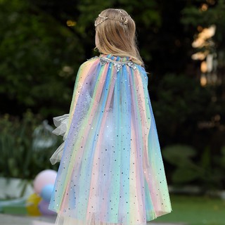 2020 Frozen 2 Elsa princesa capa niños niña Cosplay disfraz fiesta exterior capa (2)