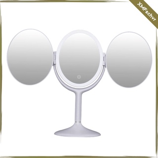 espejo de maquillaje de iluminación de 3 colores espejo cosmético alimentado con pilas regalo femenino
