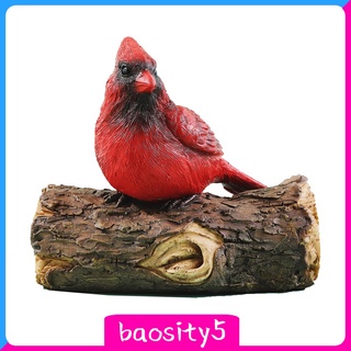 [baosity5] Decoración de estatuas de pájaros de resina roja para decoración al aire libre de jardín, hogar, oficina