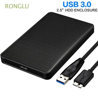 Ronglu diseño a cuadros con Cable USB 3.0 unidad externa 2.5" negro HDD carcasa HDD caso/Multicolor (1)
