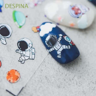 DESPINA Cartoon DIY Nail Art Decoration Childlike Nail Decal Astronaut Nail Art Sticker Earth Creative Spaceship Adhesive Relief 5D Manicure Accessories