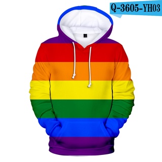 Trendy Luxury Colorful Design Love Lgbt Hoodies Youthful Sweatshirt Adultchild Vogue Pullovers