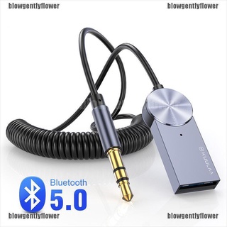 blowgentlyflower baseus aux adaptador bluetooth dongle cable 3,5 mm jack aux bluetooth 5.0 receptor bgf