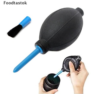 [foodtastok] bomba de aire de goma de mano soplador de polvo herramienta de limpieza + cepillo para lente de cámara digital.