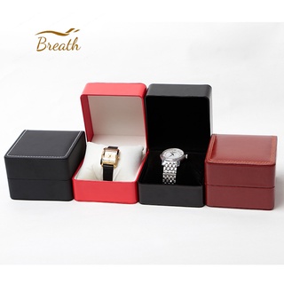 reloj caja de almacenamiento con almohada solo reloj de regalo casos de joyería brazalete pulsera reloj caja de regalo para hombres mujeres (8)