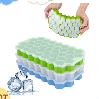 (SJ) Bandejas de cubitos de hielo con tapas, 3 paquetes de cubos de hielo reutilizables, reutilizables, de grado alimenticio