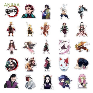 ANJIAA Luggage Cartoon Sticker DIY Anime Demon Slayer Stickers Laptop 50PCS Waterproof PVC Doodle Decals