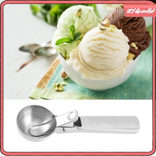 Fruit Ice Ball Spoon with Handle Non-Stick Stainless Steel Scoop for Home L
