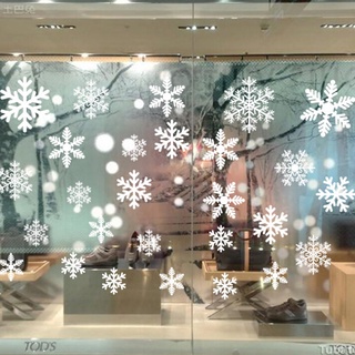 copo de nieve pegajosos sin pegamento pvc pegatinas de pared para ventana gafas decoraciones navideñas